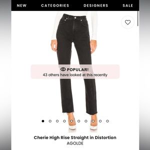 AGOLDE Cherie High Rise Straight in Distortion in size 28
